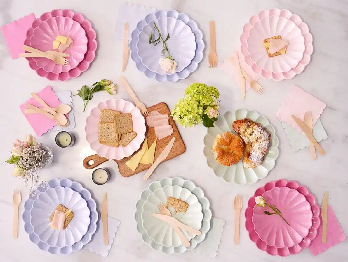 Simply Eco plates multicolor (L)