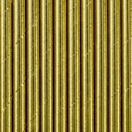 Gouden Papieren Rietjes – 19,5 cm (10 stuks)
