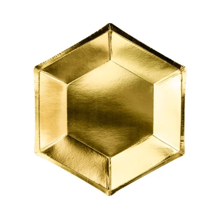 Papieren borden - Goud - (6 stuks)