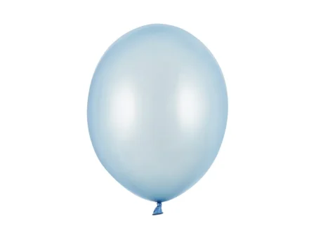 Blauwe ballonnen - metallic - (10st)