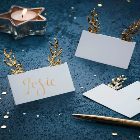Gouden Glitter Naamkaartjes - Ginger Ray