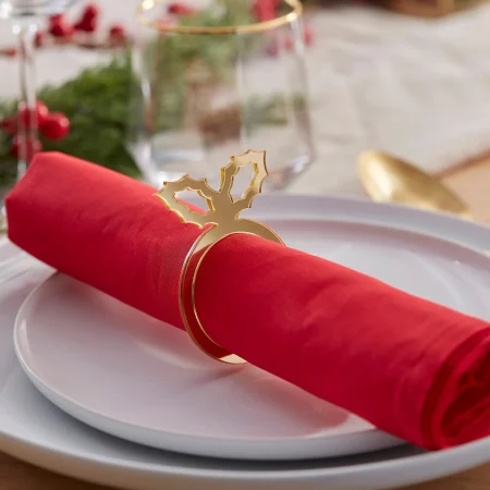 Kerst Servetringen - Goud - Ginger Ray