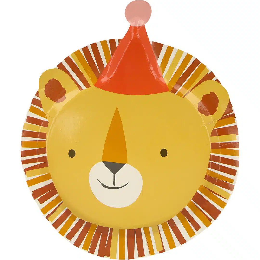 Dierenbordjes van papier in jungle thema voor kinderfeestje